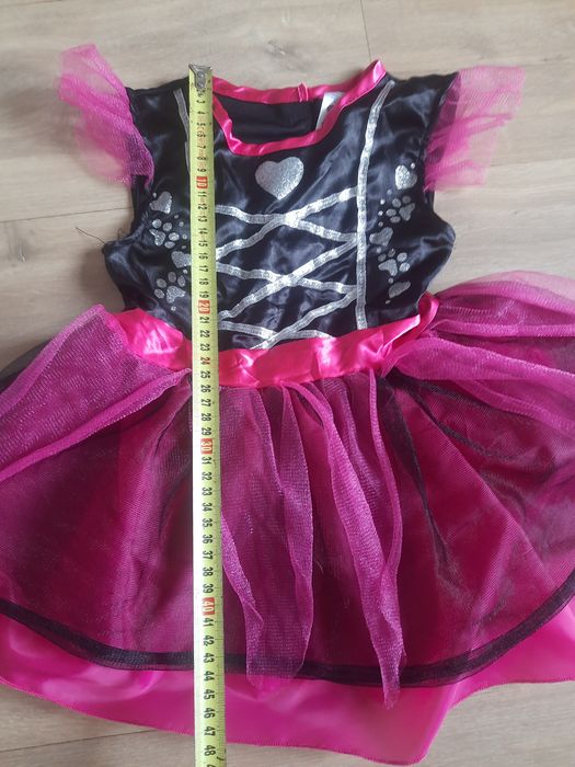 Sukienka 98 strój wróżka czarownica czarodziejka wiedzma kot