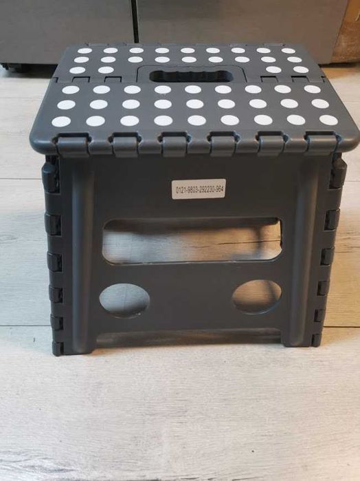 Zeller Taboret składany stołek tworzywo sztuczne  szary max 150 kg