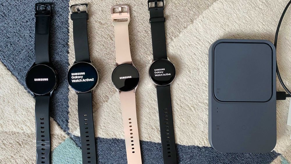 Zestaw 4× Samsung Galaxy Watch + EP‑P5400 + gratisy Amazfit/Polar – cały zestaw