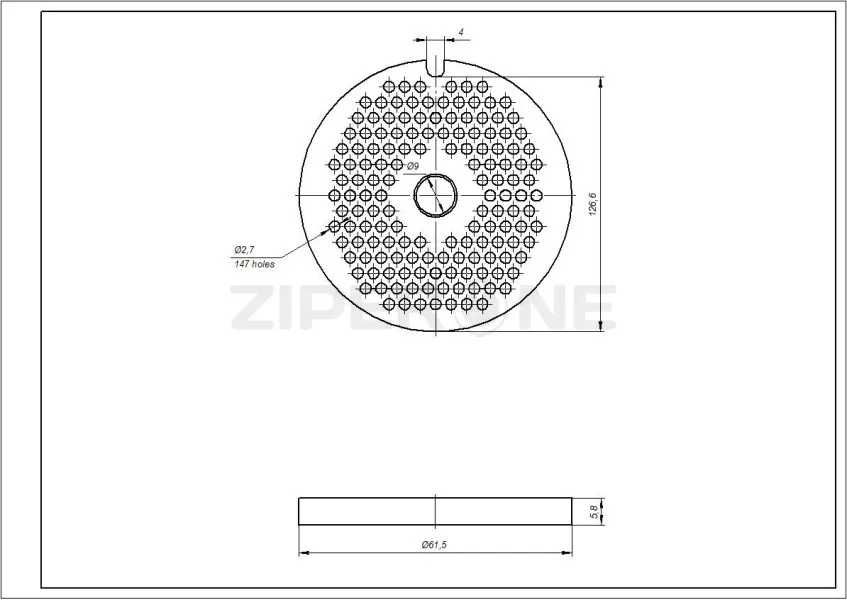 Решітка для м'ясорубки Zelmer NR8 (2.7mm) дрібна.