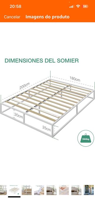 Somier/cama 180x200