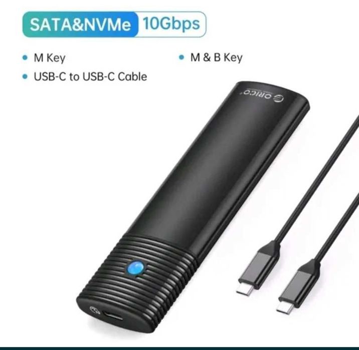 Orico M2 SSD SATA 5Gbps, NVMe 10Gbps - Карман для внешнего диска