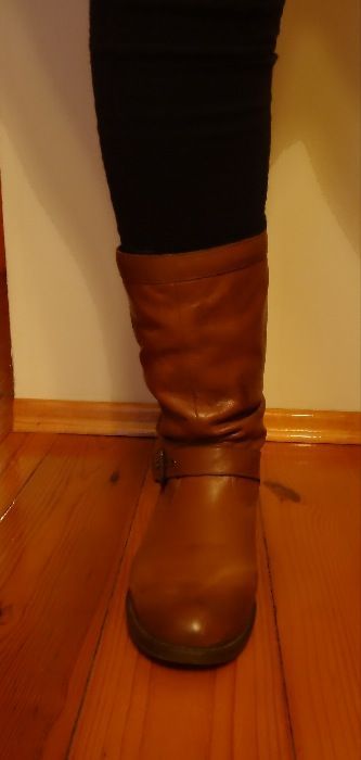 Kozaki damskie LASOCKI, SKÓRZANE, ocieplane, r. 39