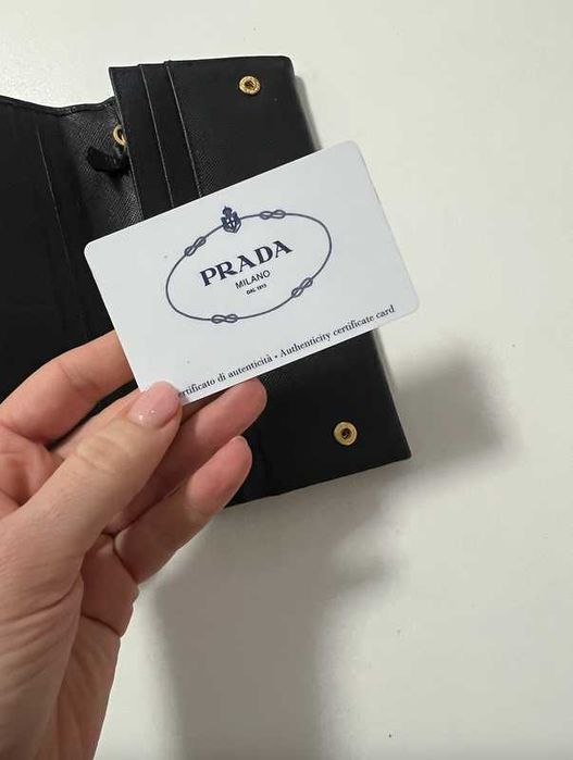 Гаманець prada black saffiano