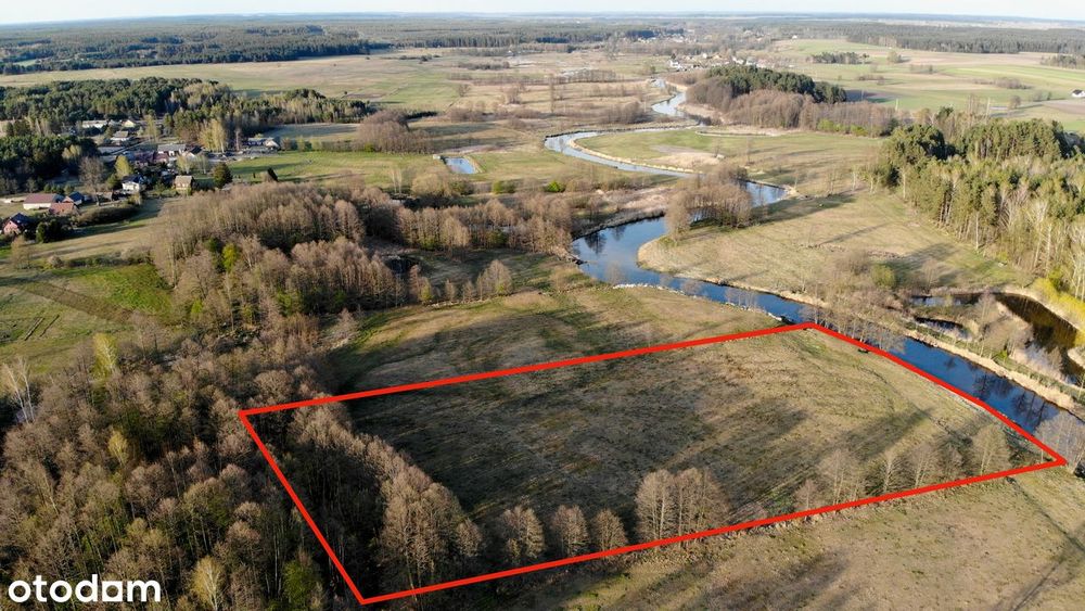 Działka z dostępem do rzeki Pisa – Popiołki/Szablaki – 30 arów