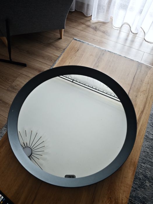 Lustro 50 cm Ikea Langesund Grafitowe