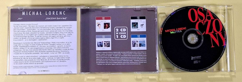 Michał Lorenc "Psy" + "Osaczony" 2 CD - stan idealny