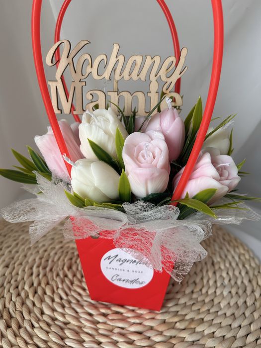 Bukiet kwiatów mydlanych. Prezent na Dzień Matki.