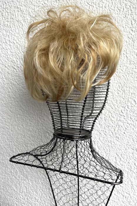 Premium Ultra włosy doczepiane, topper, tupet, blond pasemka 389.