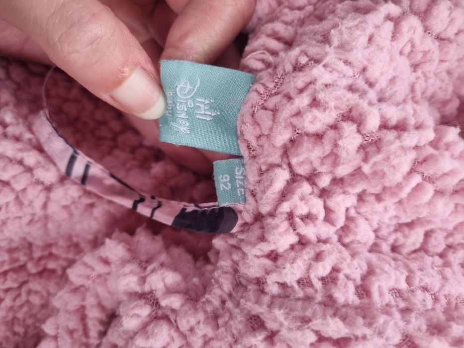 Gruba kurtka zimowa dziewczęca różowa muszka minnie disney rozmiar 92