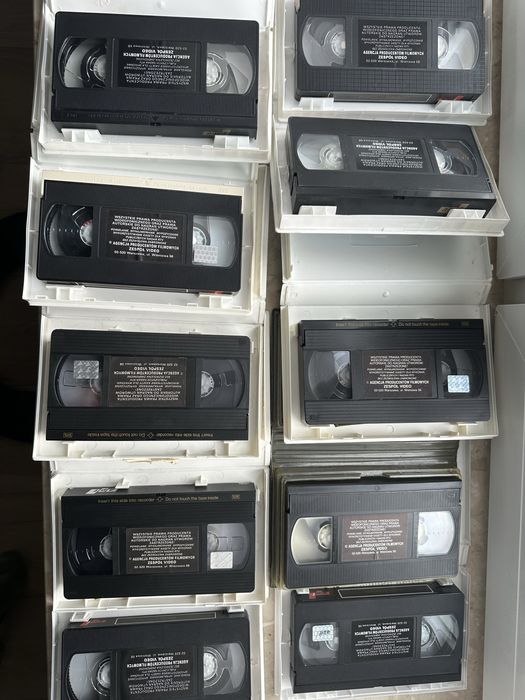 Kasety polskie vhs Niebieska seria