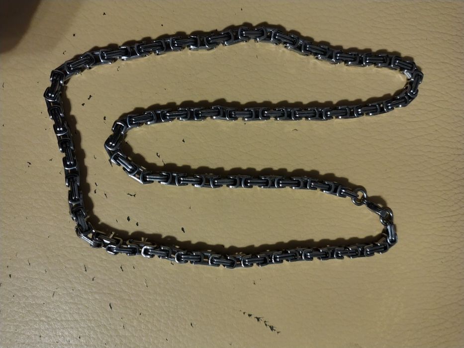 Męski naszyjnik splot królewski szerokość 4.5mm a długość 55cm