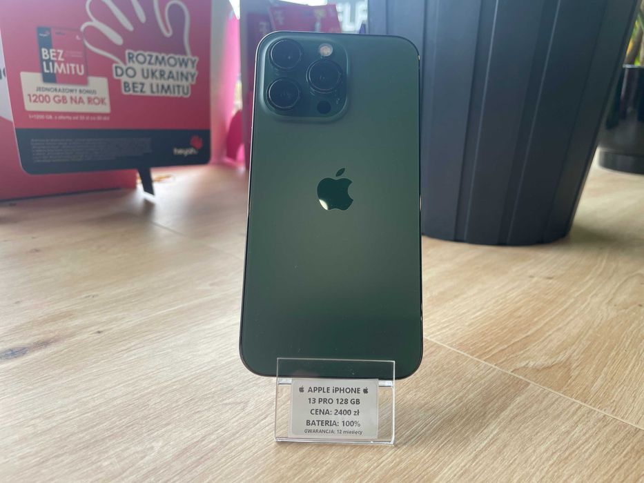 Telefon Apple iPhone 13 Pro 128 GB Bat 100% + GW 12 msc |RÓŻNE KOLORY|