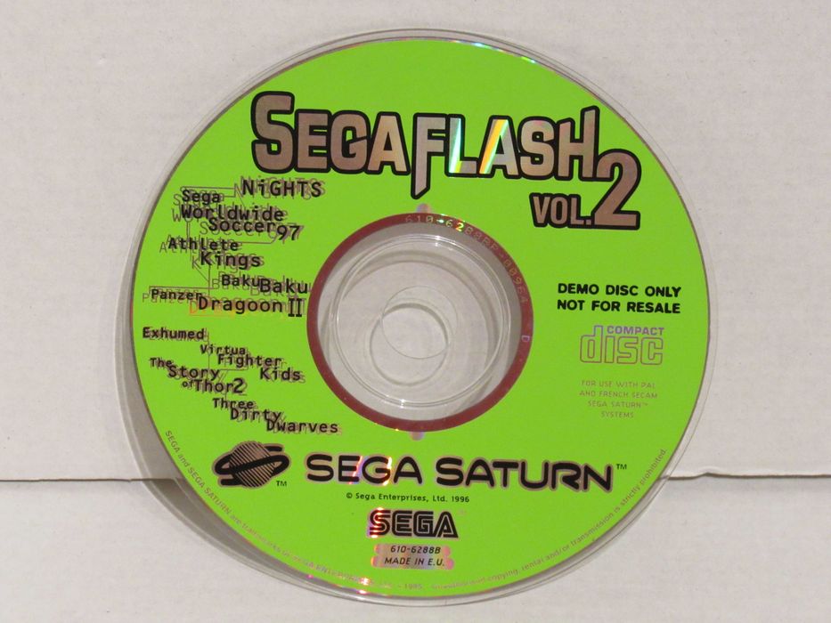 Sega Flash Volume 2 demos Sega Saturn