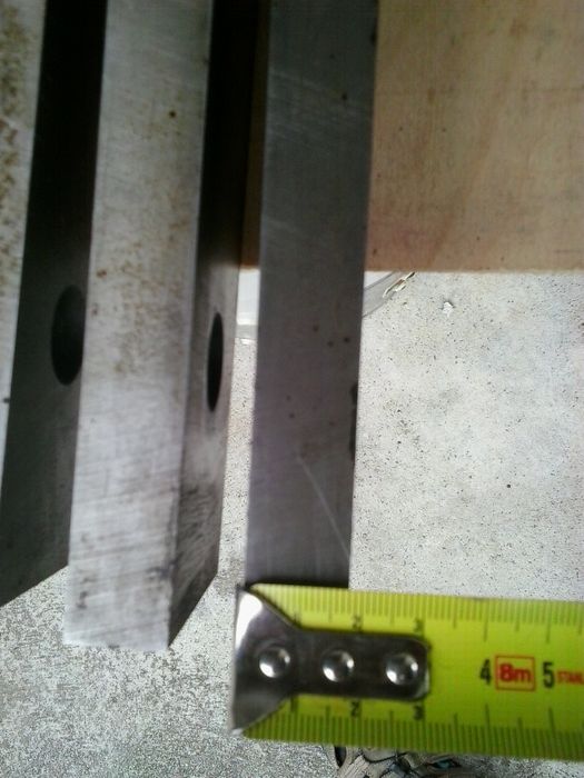 Noże gilotyna stal szybkotnąca do blachy rębak -komplet