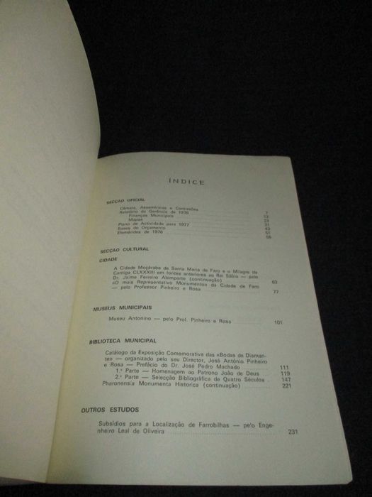Livro Anais do Município de Faro 1977 Nº VII
