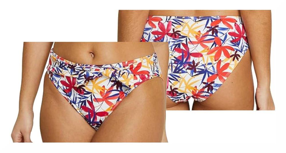 Damskie Majtki Bikini SANS COMPLEXE Island Dream Kwiatowy Biały 40-42