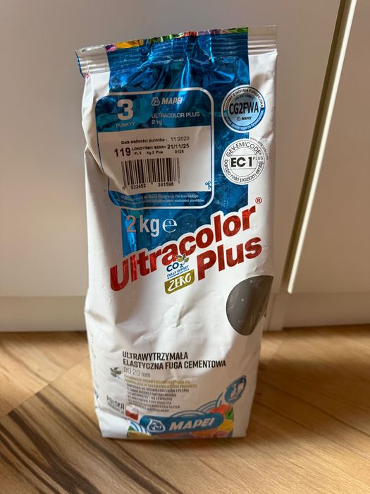 Fuga cementowa MAPEI ULTRACOLOR PLUS 2kg 119 Londyński Szary