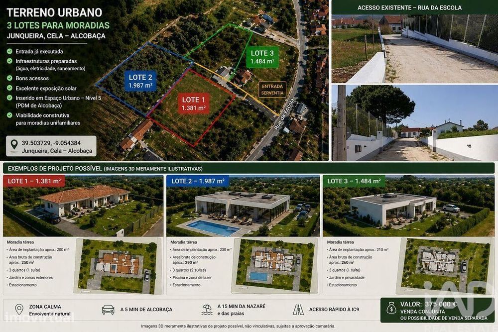 Terreno para construção em Cela