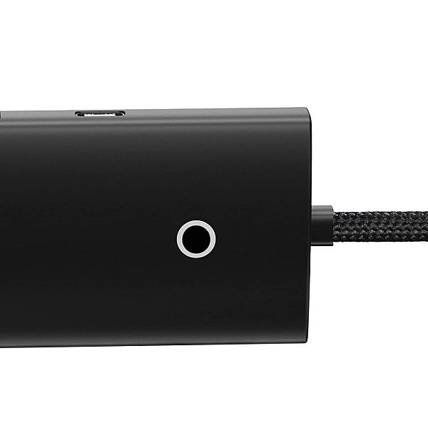 Baseus Lite Series przejściówka HUB USB Typ C - 4x USB 3.0/25cm czarny