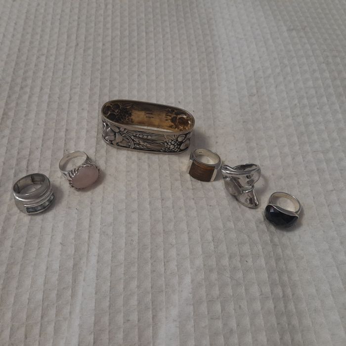 Peças em prata usada