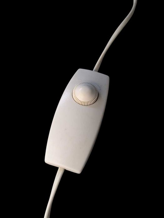 Candeeiro Vintage de Chão Acrilico Branco e Metal Anos 90 Ikea Jonisk