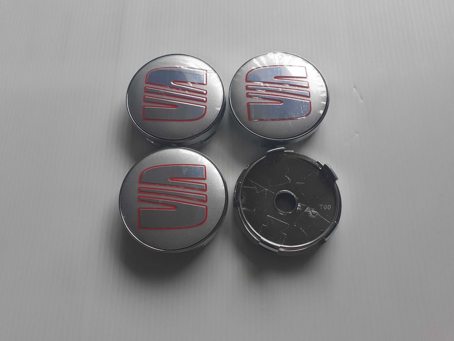 Centros/tampas de jante completos SEAT com 56, 60, 63, 65 e 68 mm