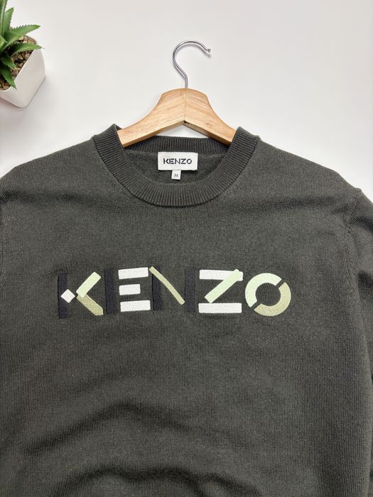 Свитер джемпер Kenzo Multicolour Logo Wool Jumper size S, M