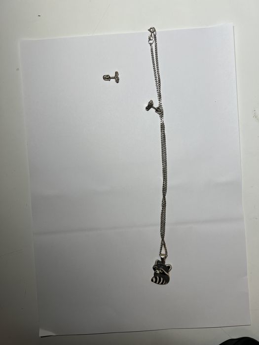 Милий срібний енот на лантюжку