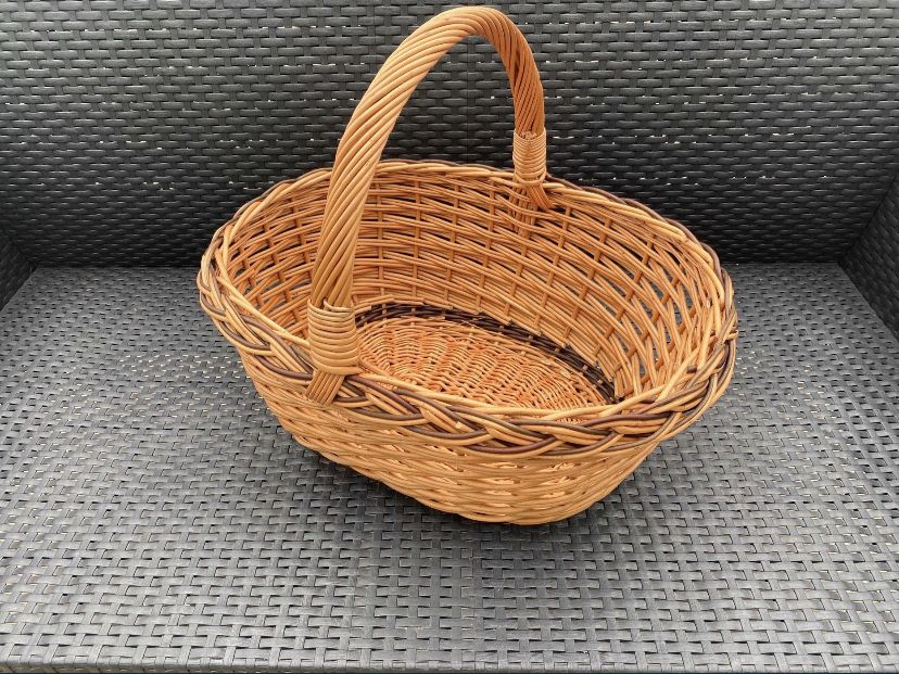 Stylowy Kosz WIKLINOWY Na Grzyby Zakupy Piknik Prezent