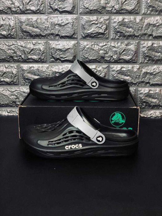 Crocs black\gray чоловічі Комфорт та стиль! Тапки Крокс мужские Скидки Шлепанци черные мужские Крокс черные крокс 2026 Crocs 2026 Новинка Топ