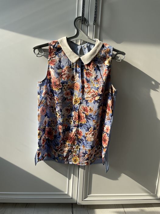 Блуза блузка Stradivarius M L блакитна літо літня голубая лето летняя