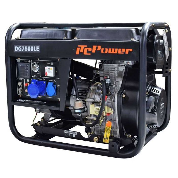 Para vender Gerador a diesel monofásico DG7800LE ITC Power
