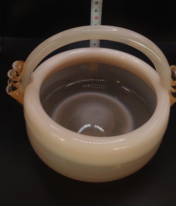 Koszyk ze szkła prl