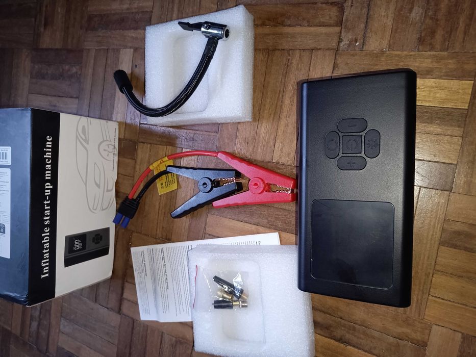 jump starter Luz emergência,power bank,enche pneu,dá partida em carro