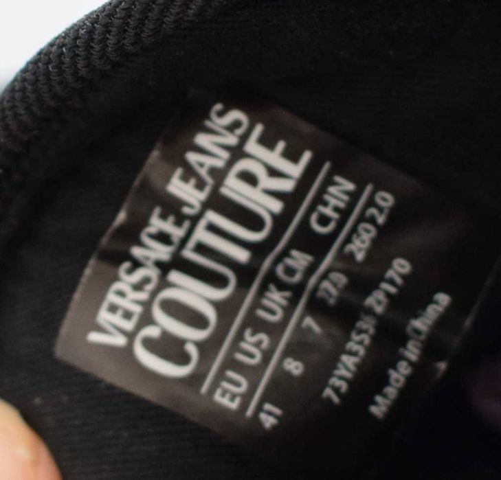 Versace Jeans Couture buty czarne skórzane męskie 41 trapery