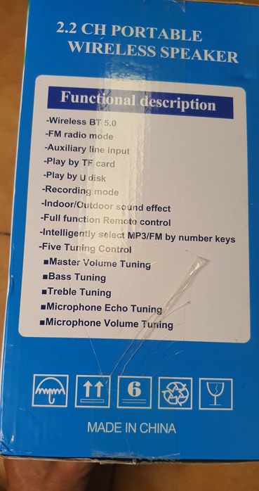 Coluna portátil bluetooth