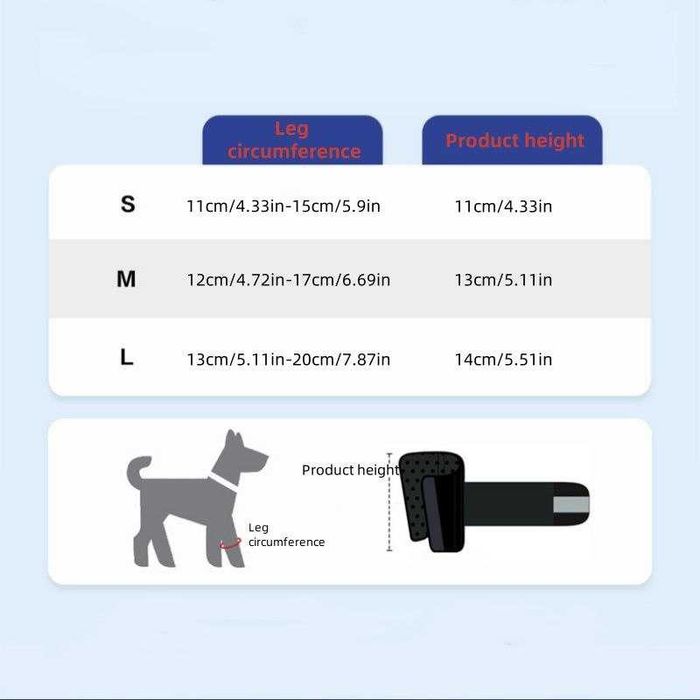 Защитный бандаж/наколенник для передней лапы собаки – Размер L (1 шт.)