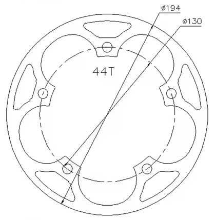 Захист для ведучої зірки Prowheel EBC-16 130 BCD 44T
