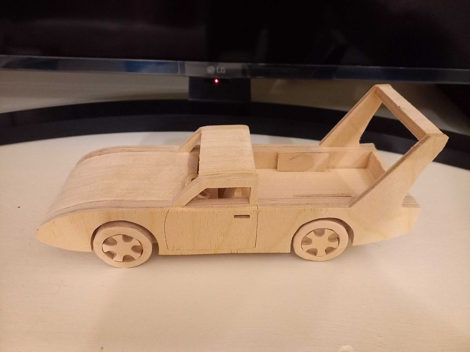 Carro Hot Rod Muscle Car - Réplica em Madeira