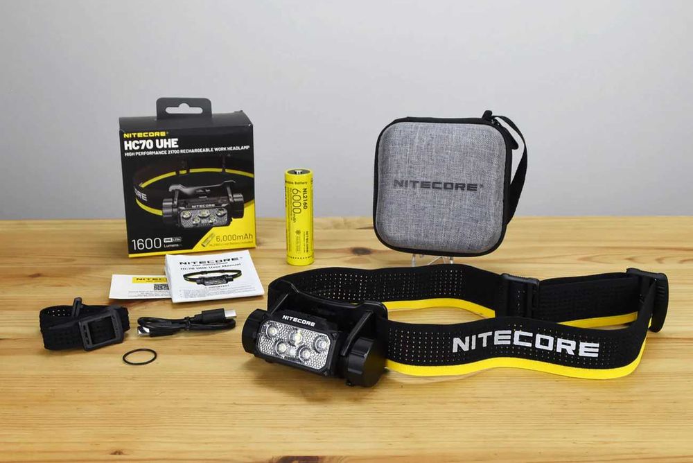 Nitecore HC70 UHE Налобний Ліхтар 1600 Lumen 6000 mAh USB Type-C