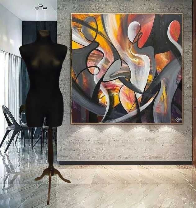 Manekin krawiecki damski czarny regulowany .