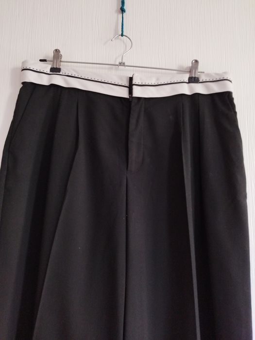 Брюки cotton черные палаццо