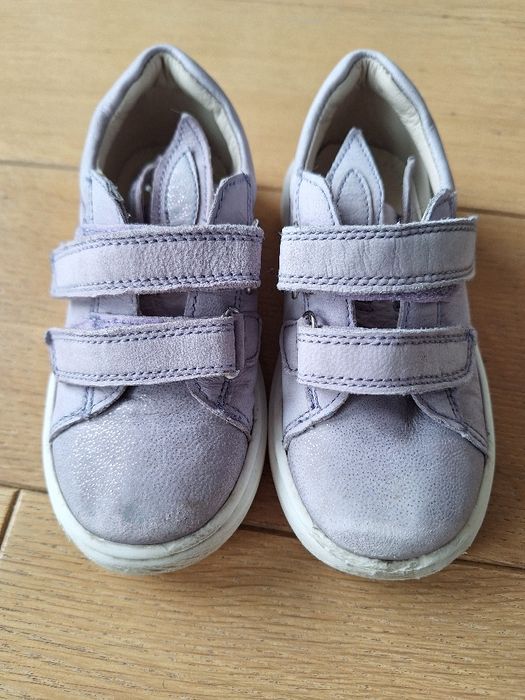 Lasocki Kids skórzane sneakersy trzewiki fioletowe r 25