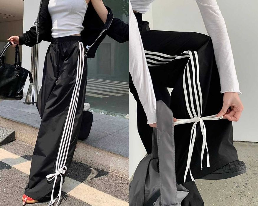 Жіночі стильні штани карго з лампасами тканина плащівка