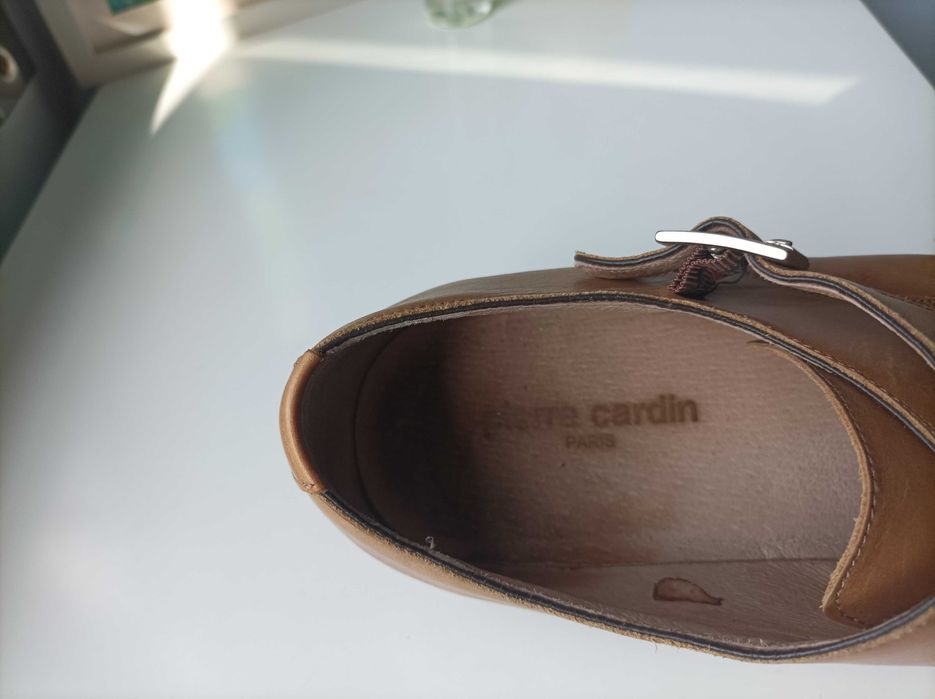 Sapatos Homem Pele Pierre Cardin – Modelo Dupla Fivela