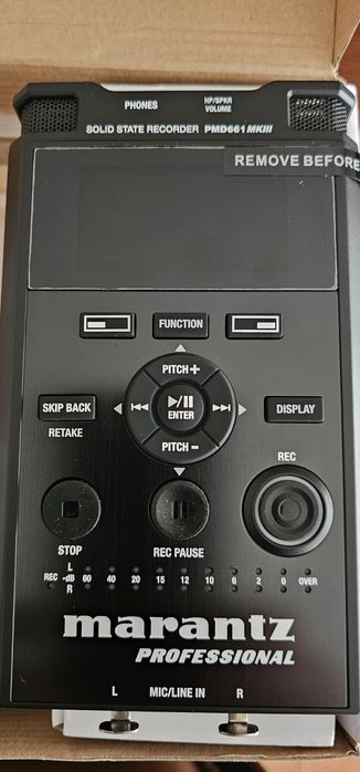 Gravador de Áudio Marantz PMD661 MKII Professional Novo.