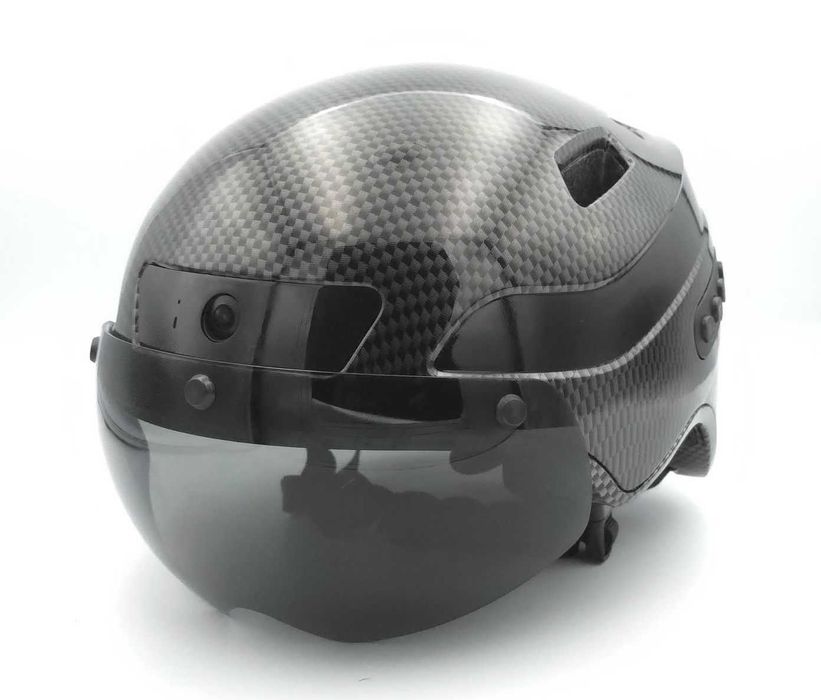 NOWY Inteligentny Kask JARONOON HA03D | Kamera 1080p | Bluetooth | Pilot | Carbon