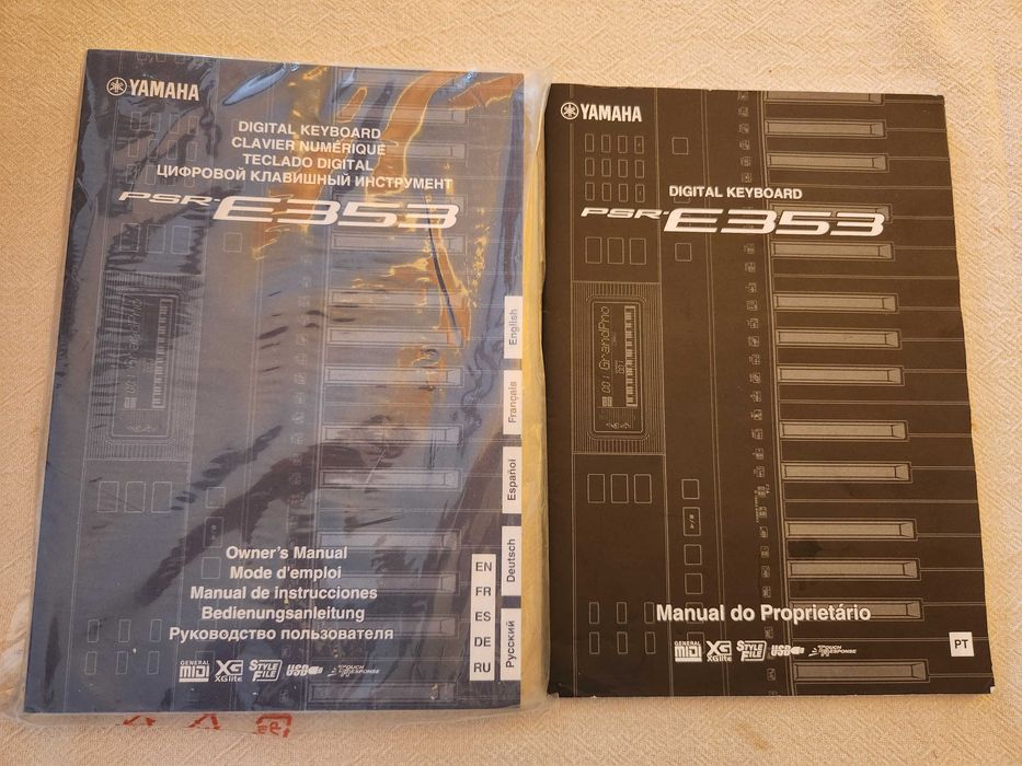 Teclado Yamaha PSR-E353 e pedal NP-2