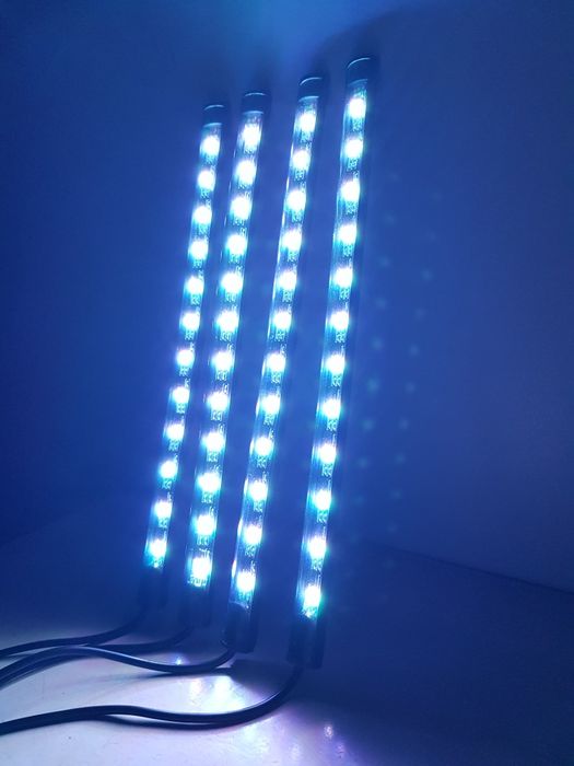 Oświetlenie wnętrza pojazdu listwy ledowe 4x12 led  bluetooth